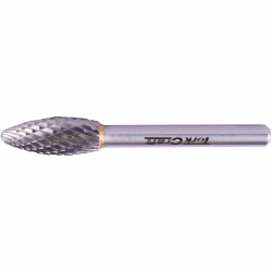 Rotary Burr Tungsten 10x25x6mm Round Point