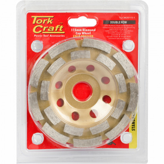Dia. Cup Wheel 115 X 22.23mm Dbl Row Cold Pressed Dia. Cup Wheel 115 X 22.23mm Dbl Row Cold Pressed
