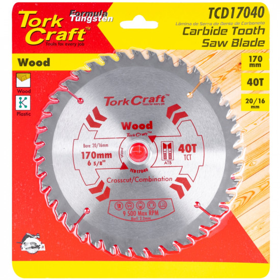 Blade Tct 170 X 40t 20-16mm General Purpose Combination Blade Tct 170 X 40t 20-16mm General Purpose Combination