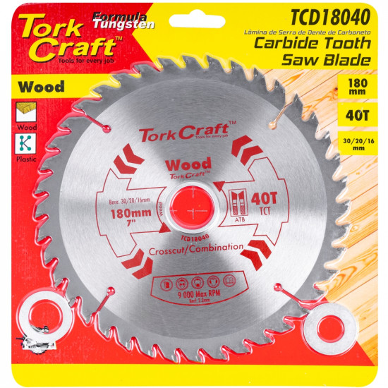 Blade Tct 180 X 40t 30/20/16 General Purpose Combination Blade Tct 180 X 40t 30/20/16 General Purpose Combination
