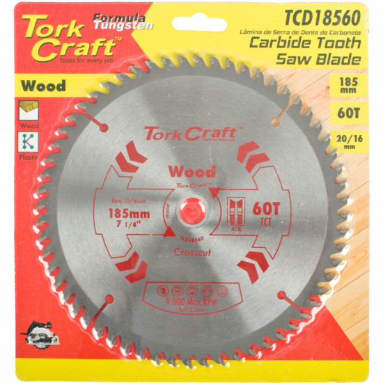 Blade Tct 185 X 60t 20/16 General Purpose Cross Cut Blade Tct 185 X 60t 20/16 General Purpose Cross Cut