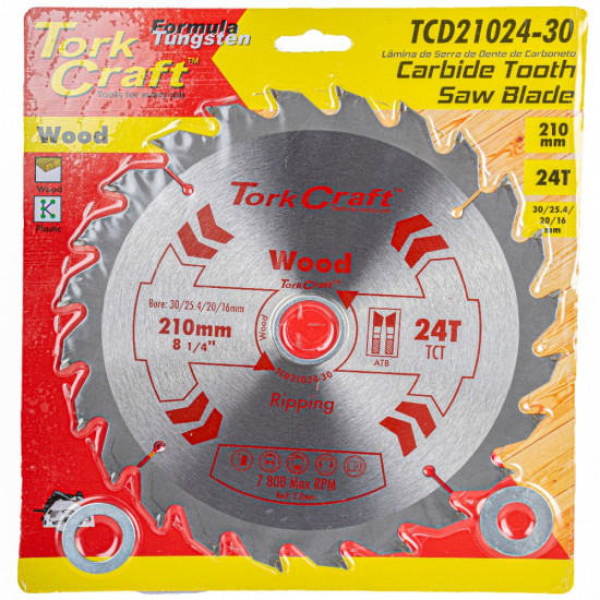 Blade Tct 210 X 24t 30-1-20-16 General Purpose Rip Blade Tct 210 X 24t 30-1-20-16 General Purpose Rip