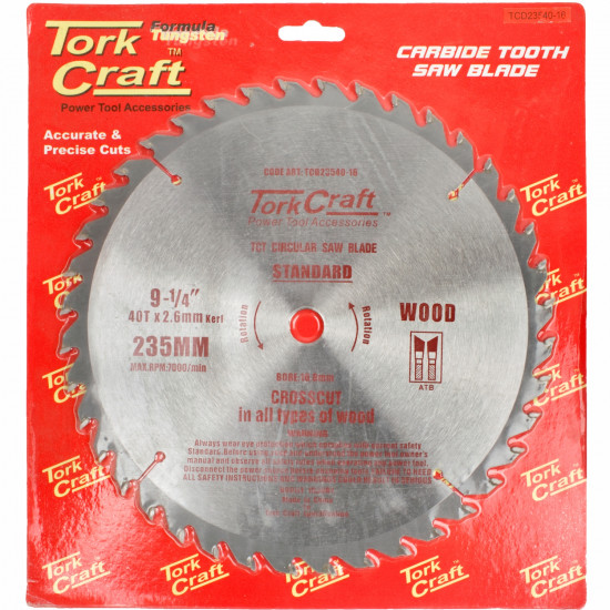 Blade Tct 235 X 40t 16mm General Purpose Combination Blade Tct 235 X 40t 16mm General Purpose Combination