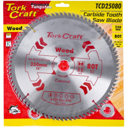 Blade Tct 250 X 80t 30/1/20/1 General Purpose Cross Cut Smooth