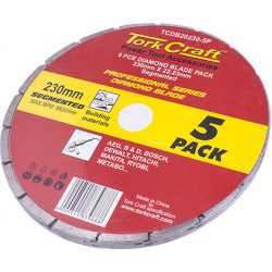 Diamond Blade Segmented 230mm Professional Bulk 5 Pack
