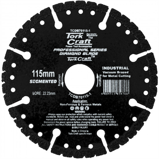 Diamond Blade Seg.115 X 22.23mm Vacuum Brazed For Metal Cutting Diamond Blade Seg.115 X 22.23mm Vacuum Brazed For Metal Cutting