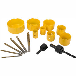 Downlighter Installers Kit W/drill Saws 17pce