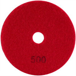 100mm Diamond Wet Polishing Pad 500 Grit Red