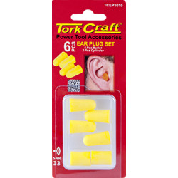 Ear Plug 6pc Set 4pc Bullet 2pc Cylinder Carded Snr33