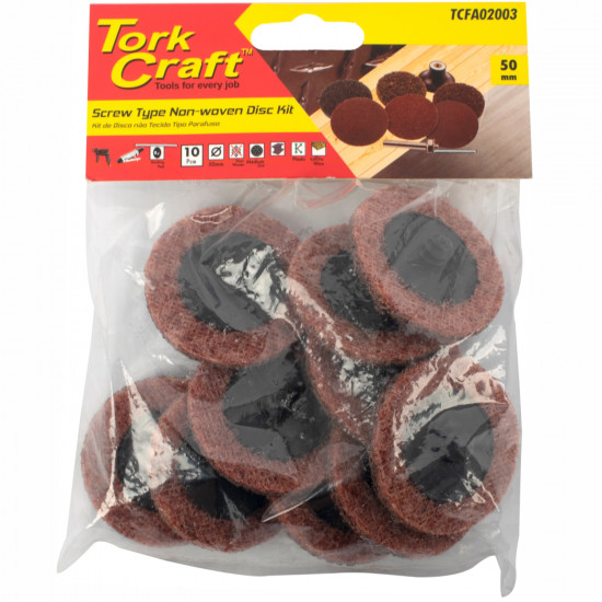 Non Woven Disc Screw Type 50mm 10pc Red Medium For Surface Cond. Kit Non Woven Disc Screw Type 50mm 10pc Red Medium For Surface Cond. Kit