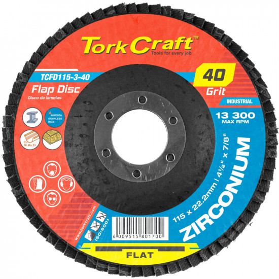 Flap Disc Zirconium 115mm 40 Grit Flat Flap Disc Zirconium 115mm 40 Grit Flat