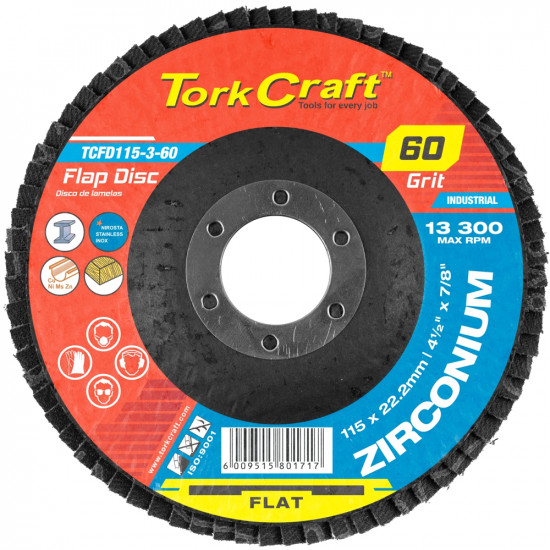 Flap Disc Zirconium 115mm 60 Grit Flat Flap Disc Zirconium 115mm 60 Grit Flat