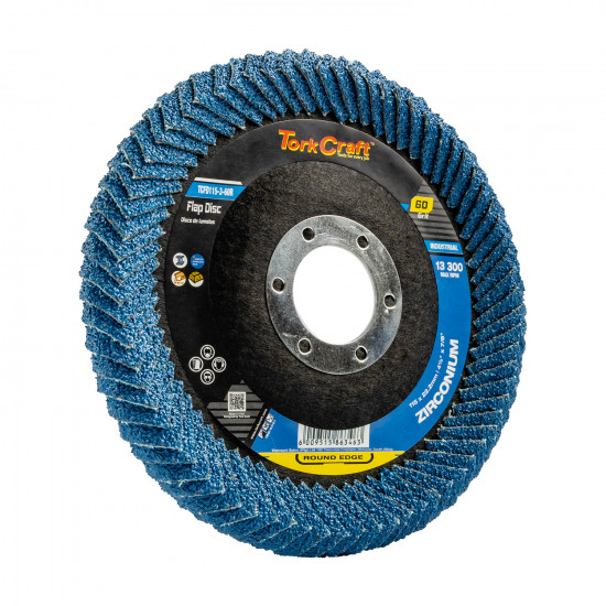 Flap Disc Round Edge Zirconium 115mm 60 Grit Flat Flap Disc Round Edge Zirconium 115mm 60 Grit Flat