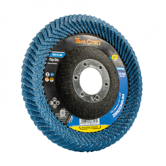 Flap Disc Round Edge Zirconium 115mm 80 Grit Flat Flap Disc Round Edge Zirconium 115mm 80 Grit Flat