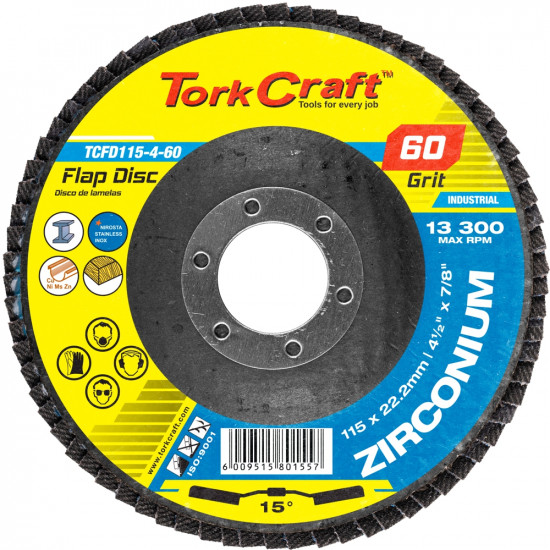 Flap Disc Zirconium 115mm 60grit Angled Flap Disc Zirconium 115mm 60grit Angled