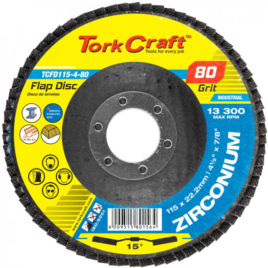 Flap Disc Zirconium 115mm 80grit Angled Flap Disc Zirconium 115mm 80grit Angled