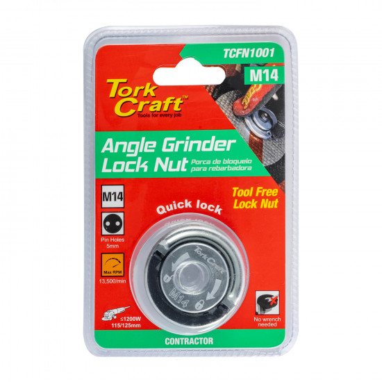 Flange Lock Nut M14 Tool Less Finger Tab Angle Grinder Flange Lock Nut M14 Tool Less Finger Tab Angle Grinder