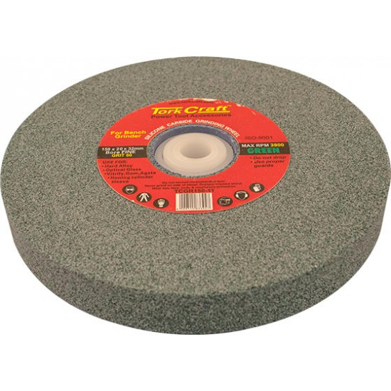 Grinding Wheel 150x20x32mm Bore 60gr W/bushes For B/g Green Grinding Wheel 150x20x32mm Bore 60gr W/bushes For B/g Green