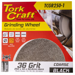 Grinding Wheel 250 X 40 X 50.8mm Bore Coarse 36g Black