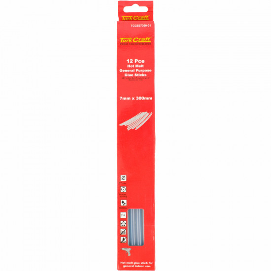 Glue Stick 07 X 300mm 12pc Hot Melt Gen. Purpose Eva 18000cps Glue Stick 07 X 300mm 12pc Hot Melt Gen. Purpose Eva 18000cps