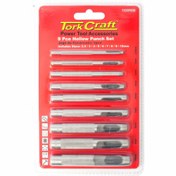 Hollow Punch Set 9pc 2.5-10mm Carb. Steel