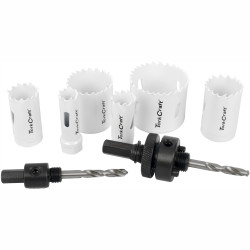 Holesaw Set 9pc In Alum Case Bi-metal 16 20 25 32 40 51mm