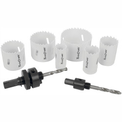 Holesaw Set 9pc In Case Bi-metal 22 29 35 44 51 64mm