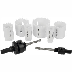 Holesaw Set 9pc In Case Bi-metal 19 22 29 38 44 57mm