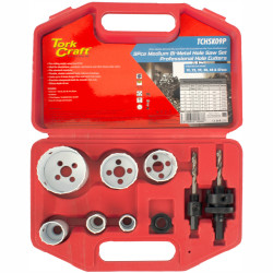 Holesaw Set 9pc In Case Bi-metal 19 22 29 38 44 57mm