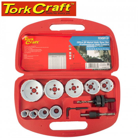 Holesaw Set 13pc In Case Bi-metal Holesaw Set 13pc In Case Bi-metal
