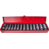 15pc 1/2' Dr Imp Socket Set(10 - 27 + 2 X Adaptors 3/8x1/2 & 1/2x3/8 )