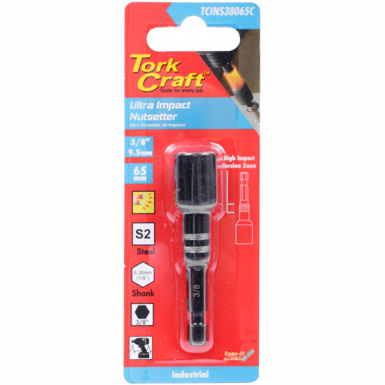 Impact Nutsetter 3/8'x 65mm Magnetic Carded Impact Nutsetter 3/8'x 65mm Magnetic Carded
