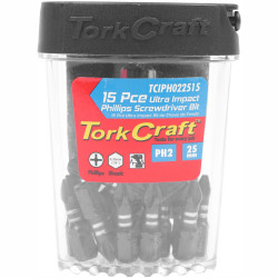 Impact Phil.2 X 25mm Insert Bit 15pc Tic Tac Case Ph2