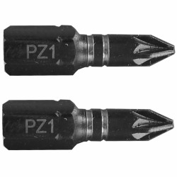 Impact Pozi.1 X 25mm Ins.bit 2/card Pz1
