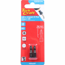 Impact Pozi.1 X 25mm Ins.bit 2/card Pz1