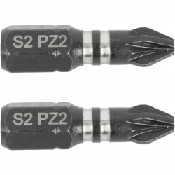 Impact Pozi.2 X 25mm Ins.bit 2/card Pz2