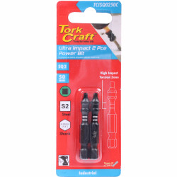 Impact Square Sq No.2 X 50mm Pwr Bit 2/card Sq2