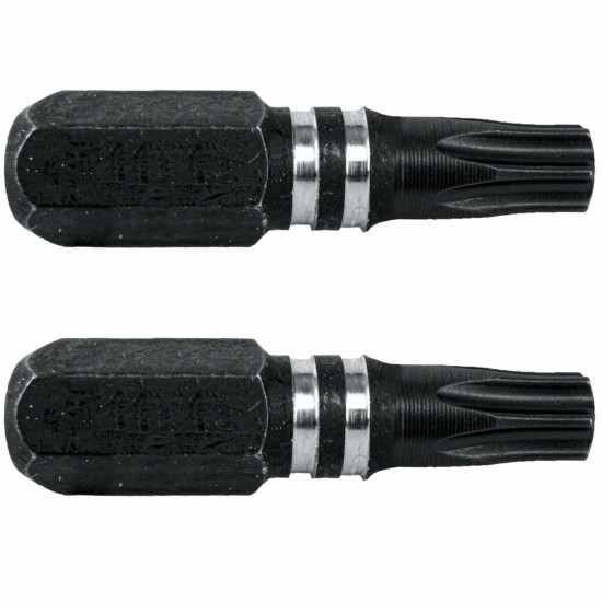 Torx Tx 4 Impact Insert Bit 25mm 2pc Carded