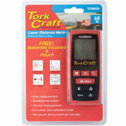 Laser Distance Meter 0.2 - 60m Vol/area/min/max/pyth Aaa Bat Inc