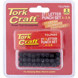 Letter Punch Set 5mm (a-z) Capital Black Finish