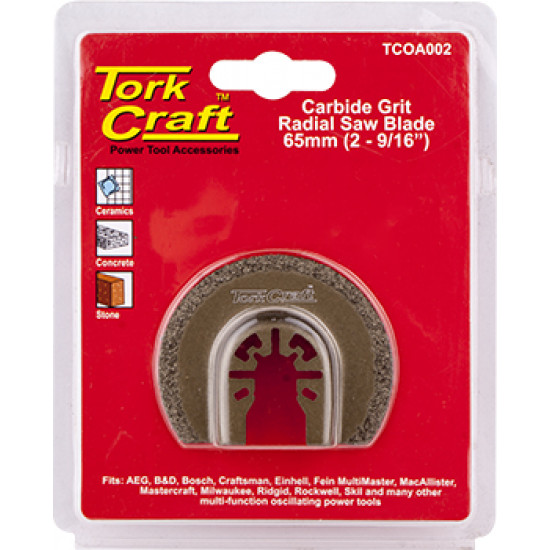 Quick Change Carbide Grit Radial Saw Blade 65mm(2-9/16') Quick Change Carbide Grit Radial Saw Blade 65mm(2-9/16')