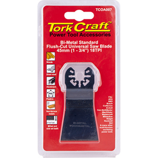 Quick Change Flush Cut Universal Saw Blade 45mm(1-3/4')18tpi Quick Change Flush Cut Universal Saw Blade 45mm(1-3/4')18tpi