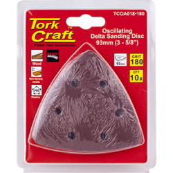 Oscillating S&paper A/o 93mm 10pc Delta Shape 180grit