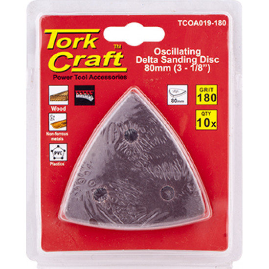 Oscillating Sandpaper A/o 80mm 10pc Delta Shape 180grit Oscillating Sandpaper A/o 80mm 10pc Delta Shape 180grit