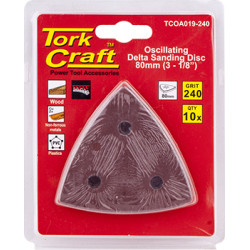 Oscillating S&paper A/o 80mm 10pc Delta Shape 240grit