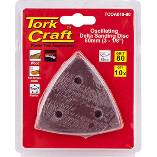 Oscillating Sandpaper A/o 80mm 10pc Delta Shape 80grit Oscillating Sandpaper A/o 80mm 10pc Delta Shape 80grit
