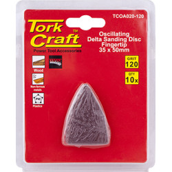 Oscillating S&paper A/o 35x50mm 10pc Fingertip 120grit