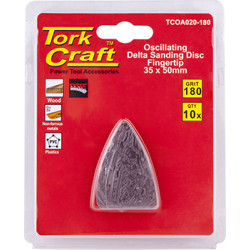 Oscillating S&paper A/o 35x50mm 10pc Fingertip 180grit