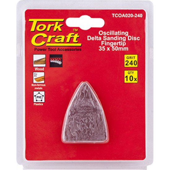 Oscillating Sandpaper A/o 35x50mm 10pc Fingertip 240grit Oscillating Sandpaper A/o 35x50mm 10pc Fingertip 240grit