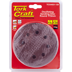 Oscillating S&paper A/o 115mm 10pc Round 120grit